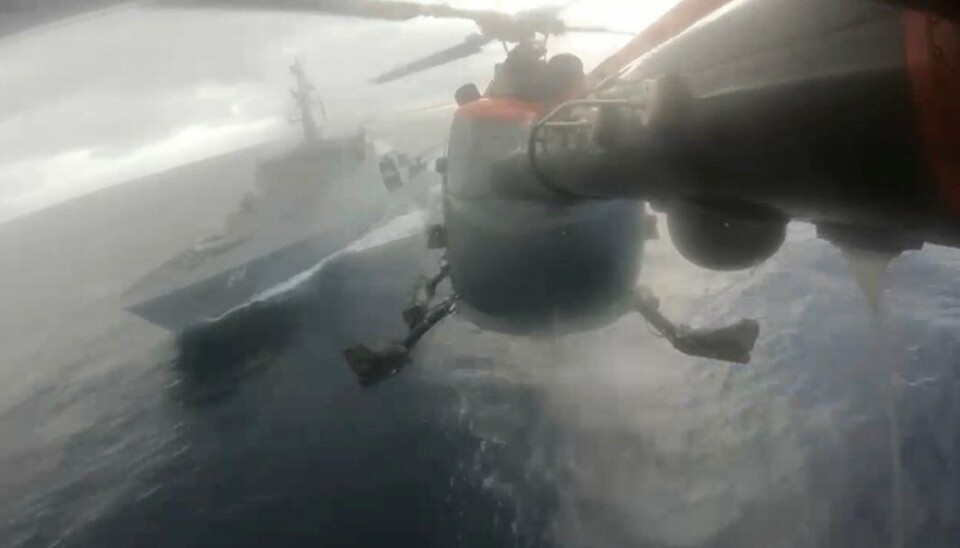 La fiscalización en alta mar contó con apoyo aéreo.