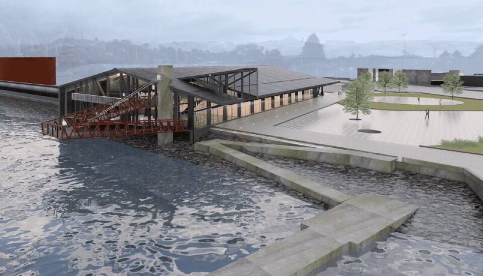 Una proyección del futuro terminal para los pasajeros de cruceros en Puerto Montt.