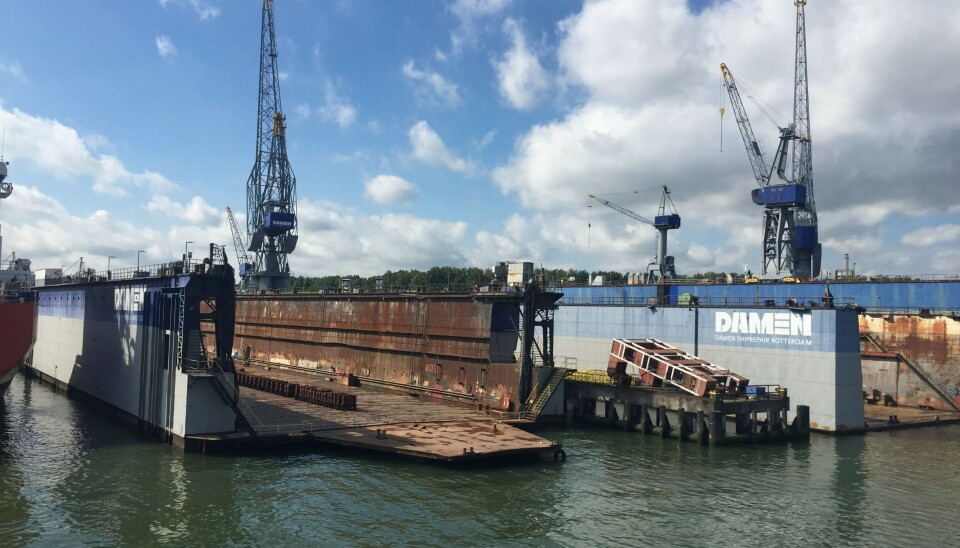 Imagen de un astillero en el Puerto de Rotterdam en los Países Bajos