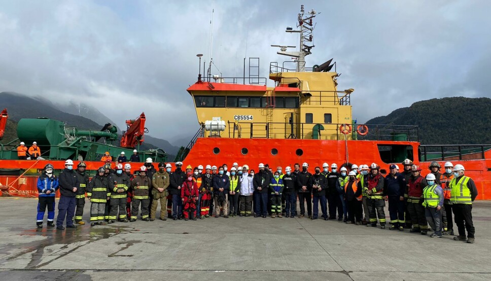 Los participantes en el ejercicio posaron después de la actividad que fue evaluada en forma positiva.