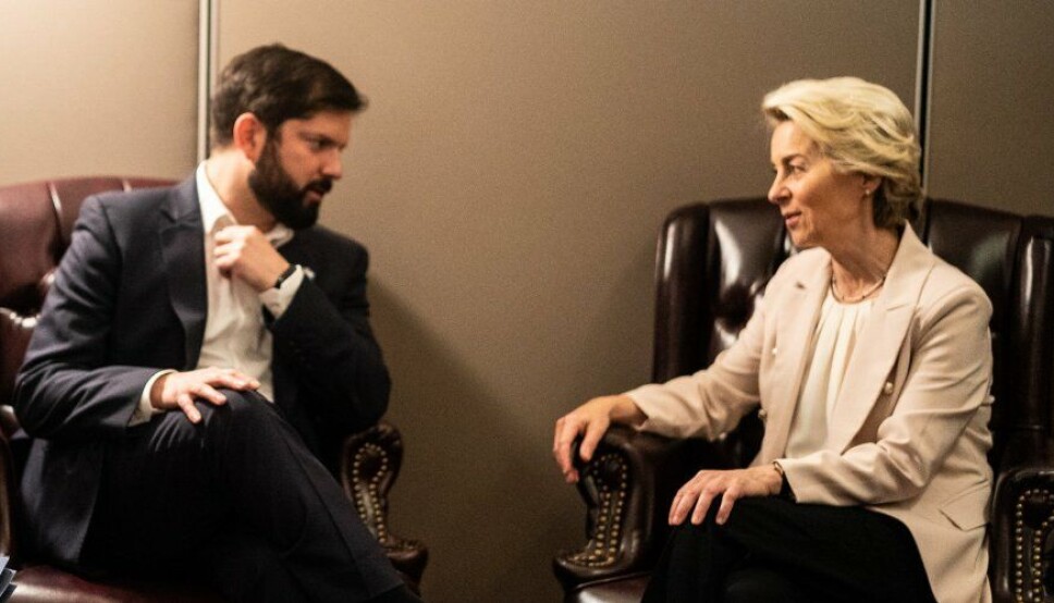 En la imagen vemos el encuentro en Nueva York hace 10 días entre el Presidente Gabriel Boric y Ursula Von der Leyen, Presidenta de la UE.