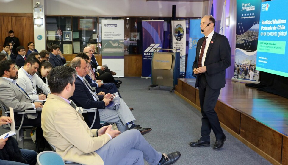 El presidente de Camport durante su presentación en la jornada inaugural del seminario SIOP 2022.