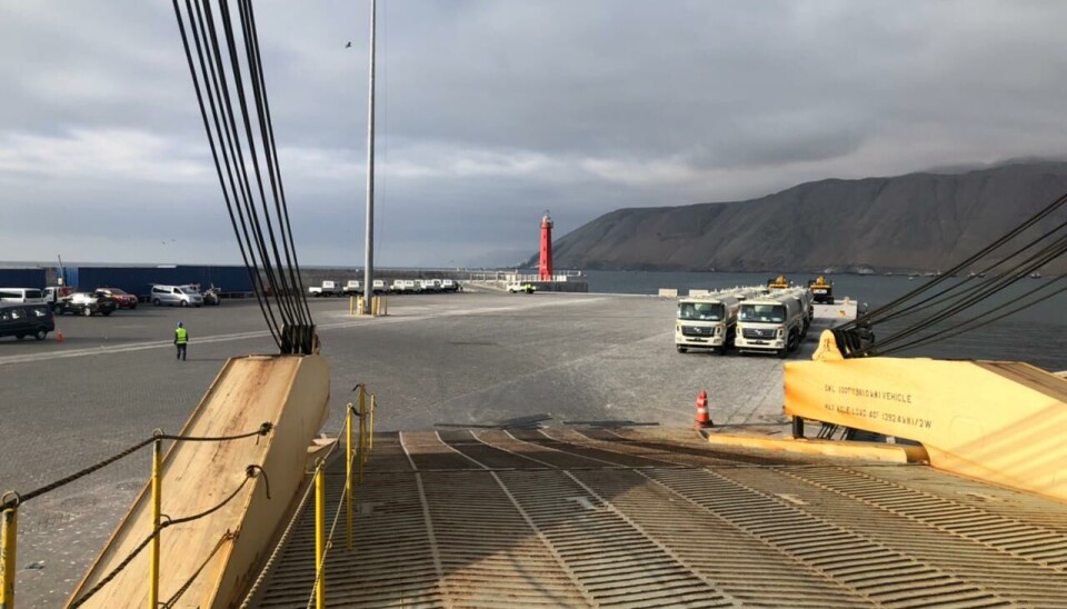 En Iquique descargaron recientemente 786 vehículos.