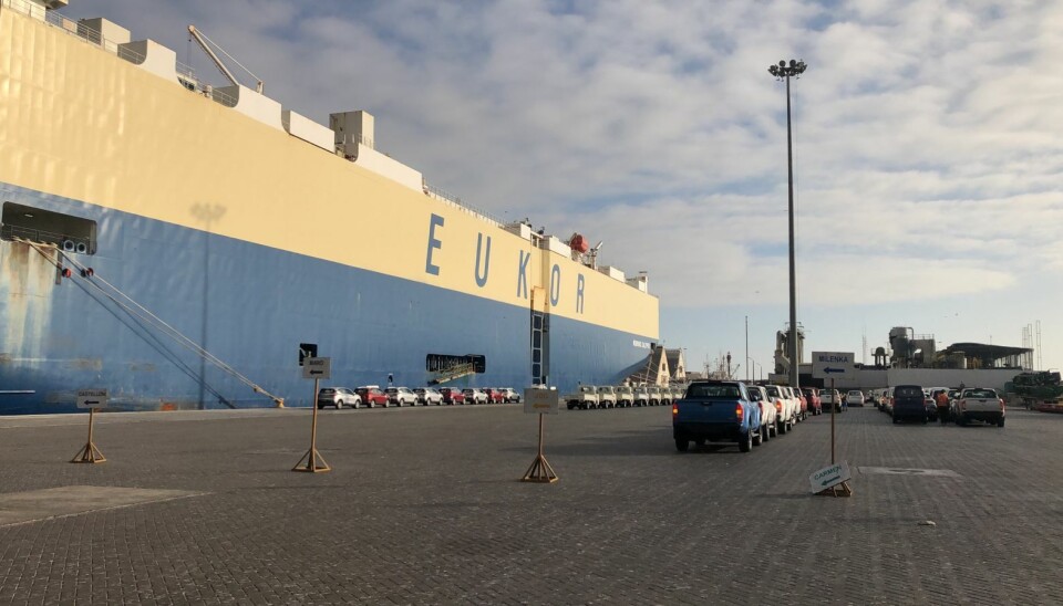 El barco agenciado por Ian Taylor que llegó con más unidades de vehículos el año pasado fue el NOCC ATLANTIC de EUKOR.