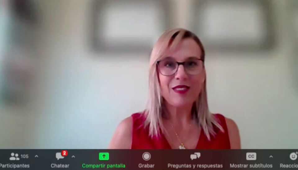 Cynthia Perisic, presidenta de la Asociación Logística de Chile (ALOG) fue la responsable de coordinar la participación de los especialistas en el evento.