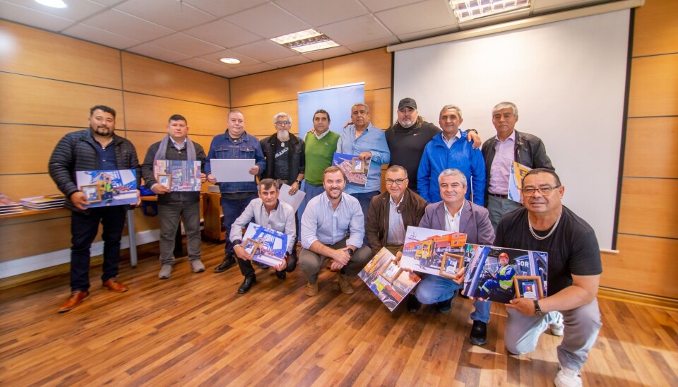 Algunos de los trabajadores que fueron homenajeados por la empresa al momento de comenzar su etapa de jubilación.