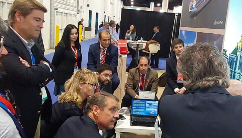 Parte de la delegación nacional que participó en la feria Seatrade Global Cruise.
