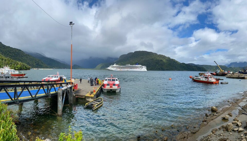 En este sector del Puerto Chacabuco desembarcan los turistas que llegan en cruceros, que en su mayoría permanecen a la gira.