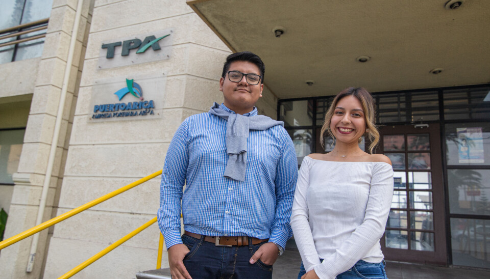 Bryan Javier Paton Siles y Adriana Valencia Sharkey son los estudiantes protagonistas del reinicio de las pasantías internacionales en Arica.