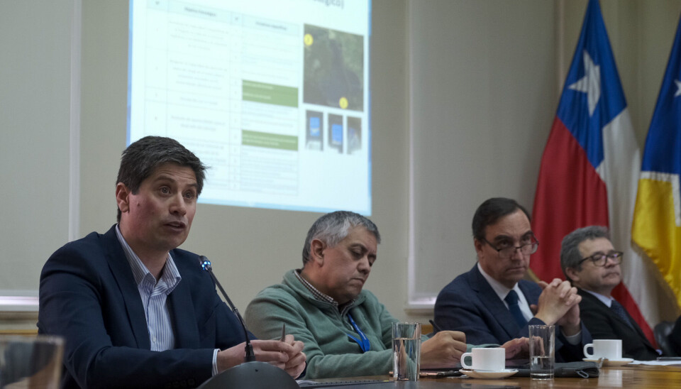 Rodrigo Pommiez, gerente general de la Empresa Portuaria Austral (a la izquierda) en la reciente sesión del Consejo Ciudad Puerto.