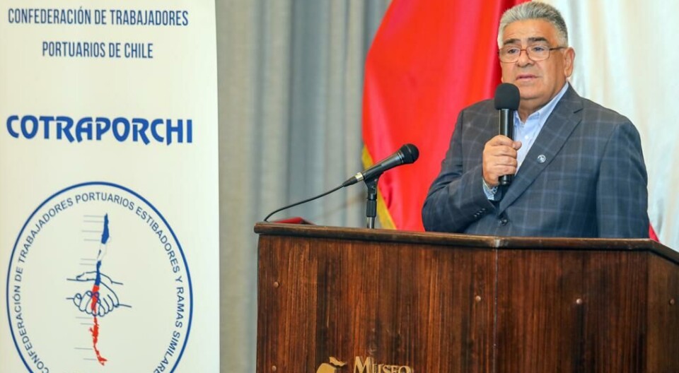 Sergio Baeza, Presidente de la Confederación de Trabajadores Portuarios de Chile.