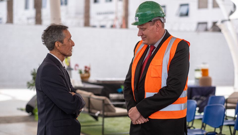 El Presidente del Directorio de Empresa Portuaria Arica, Mario Moya (a la izquierda), recibió al Viceministro de Comercio Exterior e Integración de Bolivia.