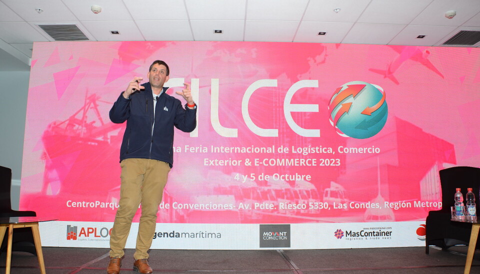 Sebastián García, gerente general de Mindugar, durante su exposición en el centro de convenciones Centro Parque.