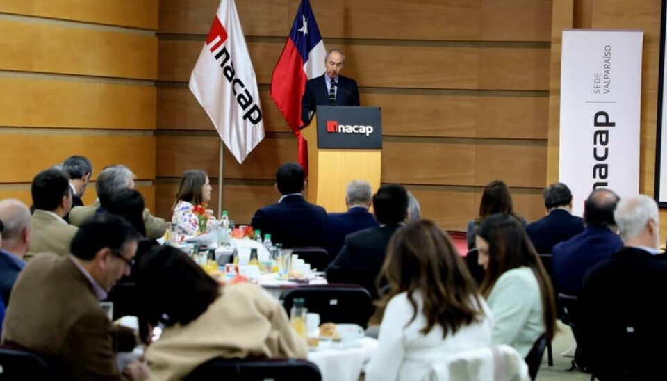 El Presidente de la Confederación de la Producción y del Comercio, Ricardo Mewes, en la inauguración del encuentro que se celebró en Valparaíso.