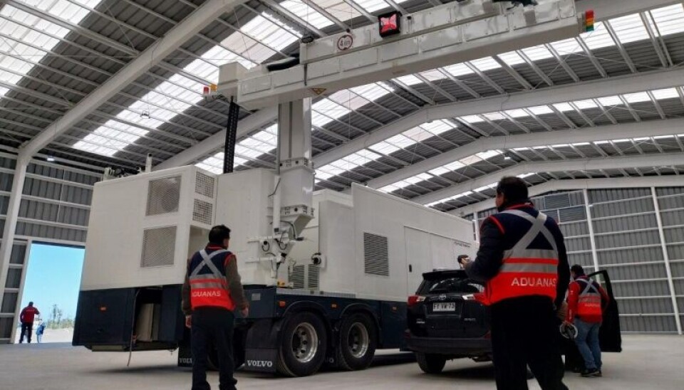 Un camión escáner que adquirió el Servicio Nacional de Aduanas para fortalecer el control de la carga.
