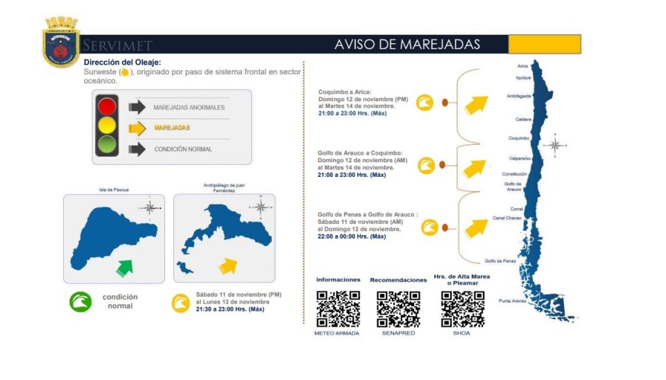 La Autoridad Marítima hizo presente a la comunidad que se debe actuar con prudencia y cautela y respetar las normas de seguridad establecidas.
