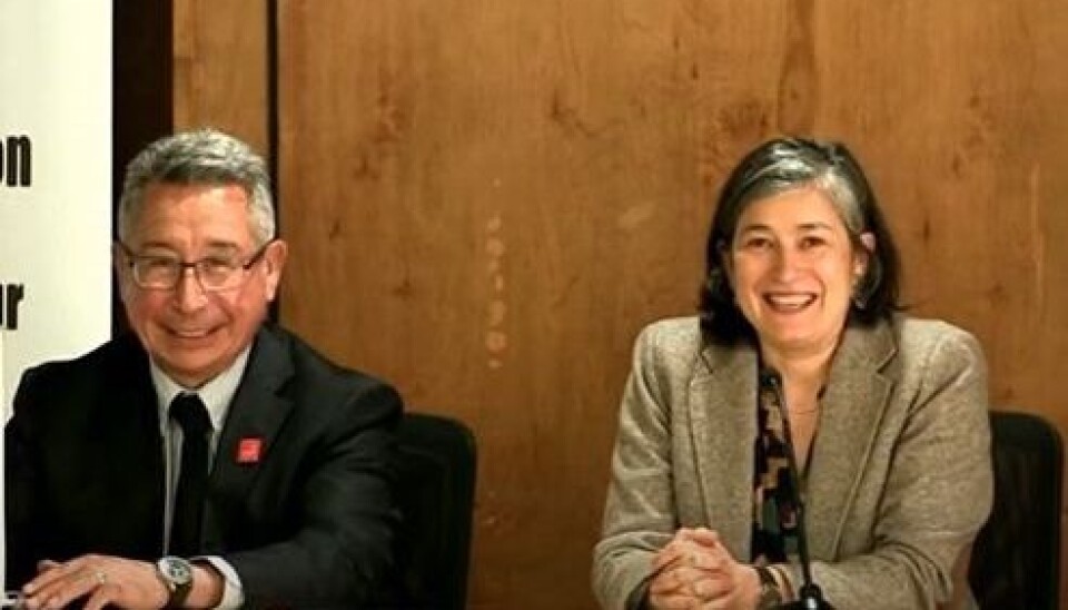 Eric Petri, secretario ejecutivo Corporación Puertos del Cono sur y Xochitl Poblete, jefa División de Fomento e Inversión de la Subsecretaría de Turismo.