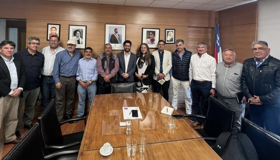 Los representantes de los trabajadores portuarios en la audiencia con el subsecretario.