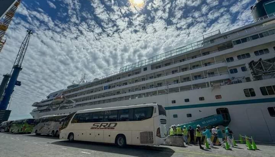 Diversos buses esperaban a los pasajeros para recorrer los alrededores.