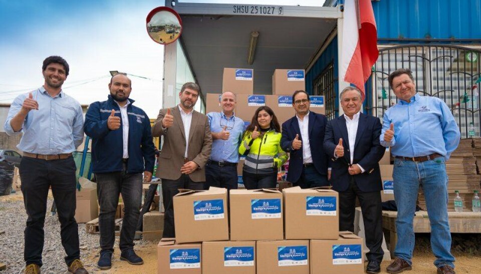 Las cajas de alimentos y útiles de aseo fueron entregadas en un centro de acopio de Gómez Carreño.