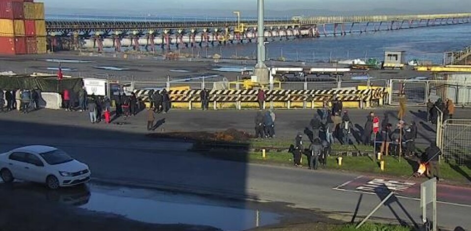 La movilización en el terminal portuario de la Octava Región se mantiene desde el pasado 26 de marzo.