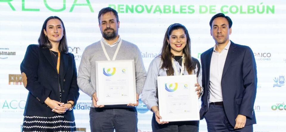 Reconocimiento entregador por Colbún y certificada por EY.