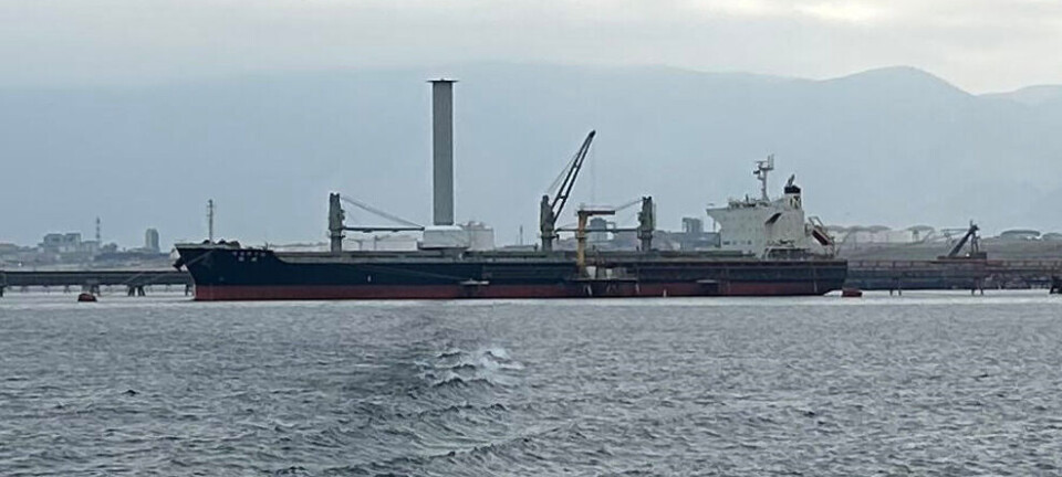 Ian Taylor agencia nave con sistema de propulsión asistida por viento en Mejillones