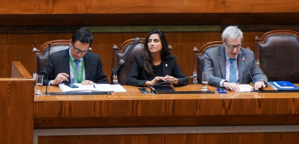 Autoridades durante la sesión de la Cámara de Diputados y Diputadas.