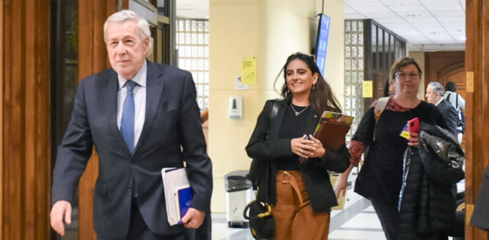 El Canciller y la Subsecretaria de Relaciones Económicas Internacionales en el Senado.