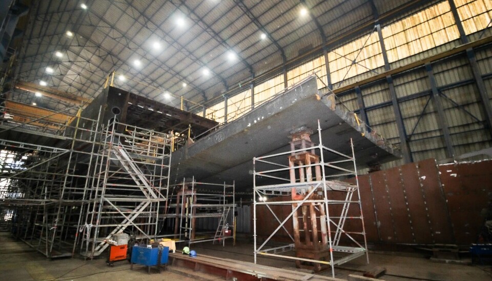 Un 34% es el estado de avance del Magellan Discoverer que se construye en Asenav.