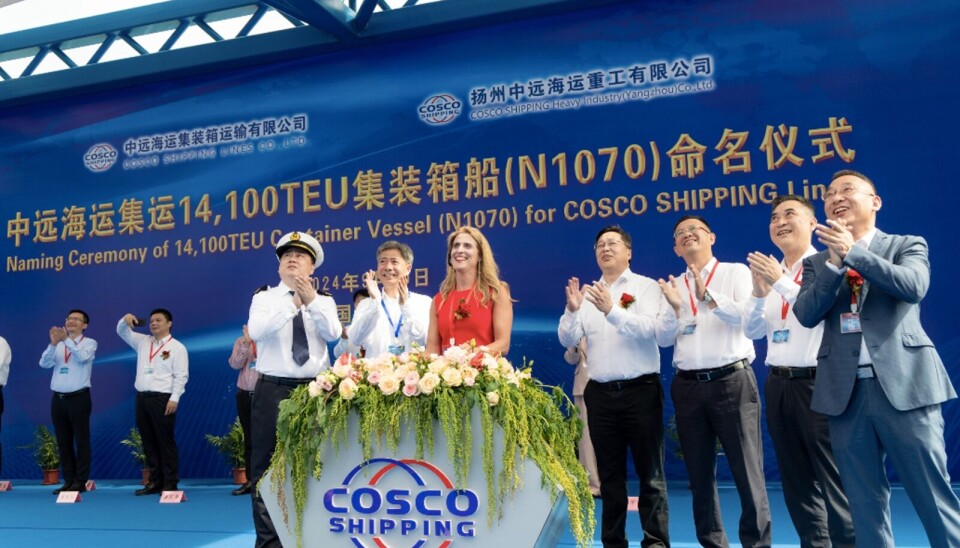 Claudia Soler fue elegida madrina de un buque portacontenedores de COSCO SHIPPING.