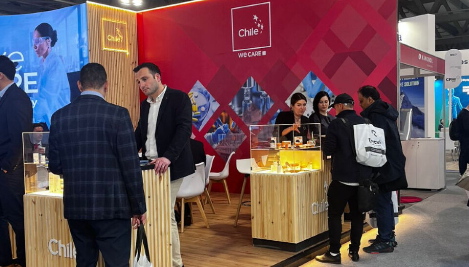 Stand nacional en la feria que se desarrolla en la ciudad italiana.