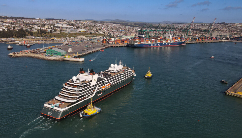 El primer crucero de la temporada ingresa al terminal portuario en San Antonio.