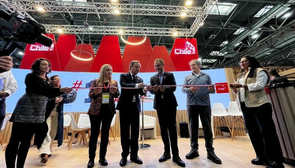 Autoridades nacionales en la inauguración del stand chileno en SIAL París 2024.