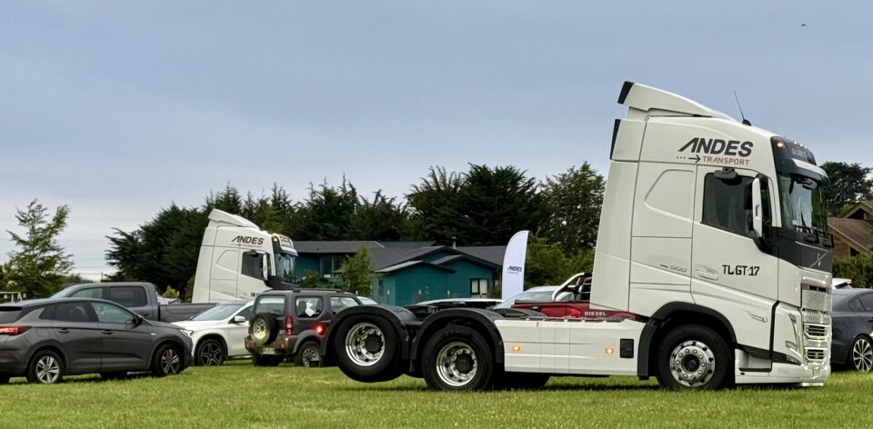 Nuevo camión Volvo de propiedad de Andes Transport.