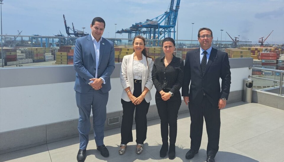 Ejecutivos de AMP Terminals y el presidente de AAPA, Juan Andrés Duarte, en su visita a Callao.