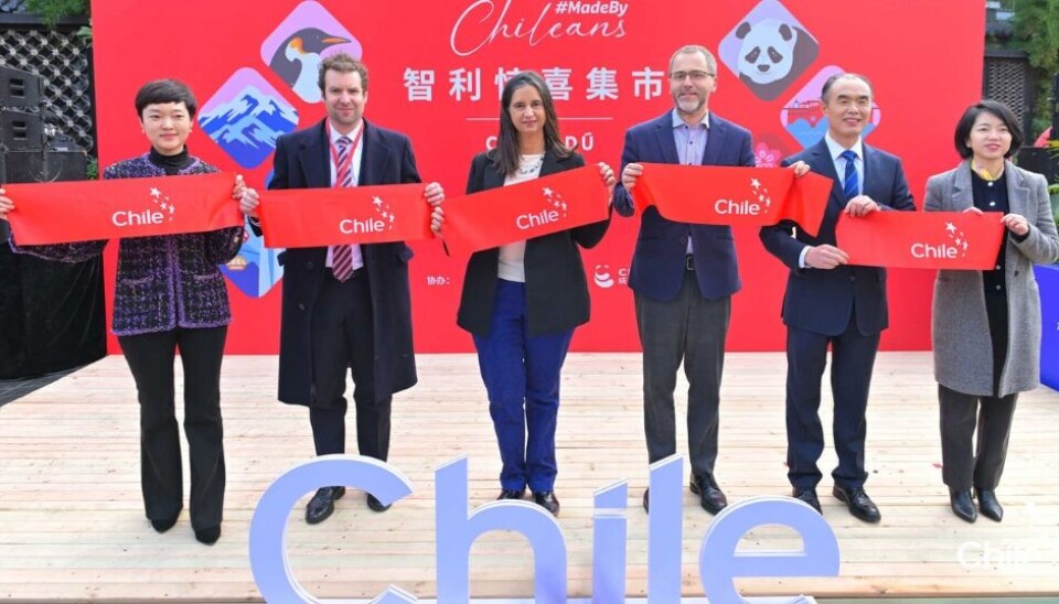 Autoridades en la presentación de Chile Week China en esa ciudad.
