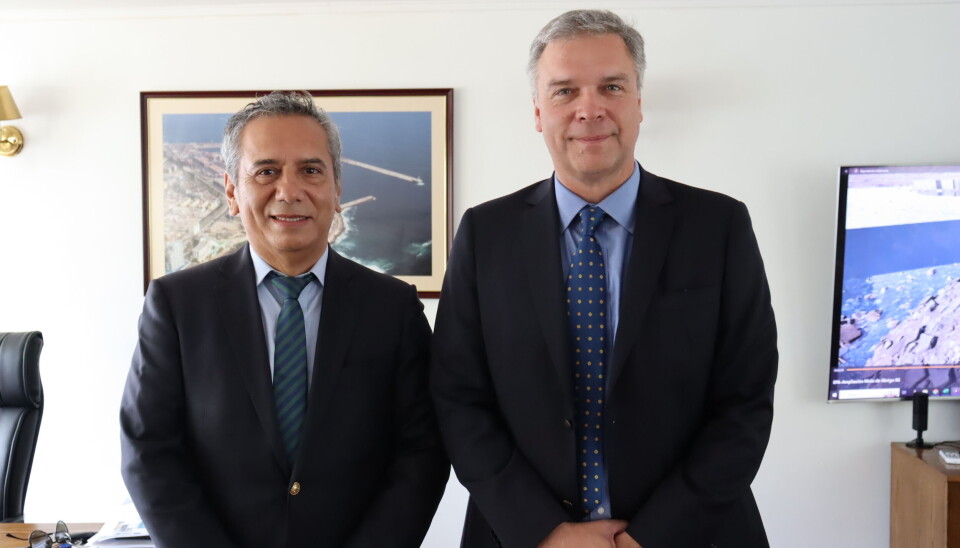 Carlos Escobar, gerente general de Puerto Antofagasta, y Sacha Razmilic, alcalde de Antofagasta.