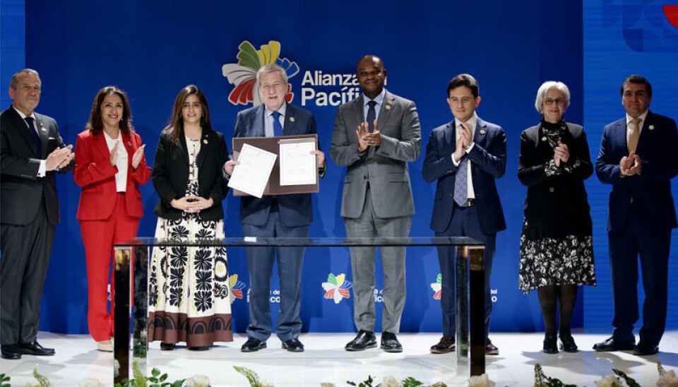 Autoridades durante la ceremonia de traspaso de la Presidencia Pro Tempore de la AP.