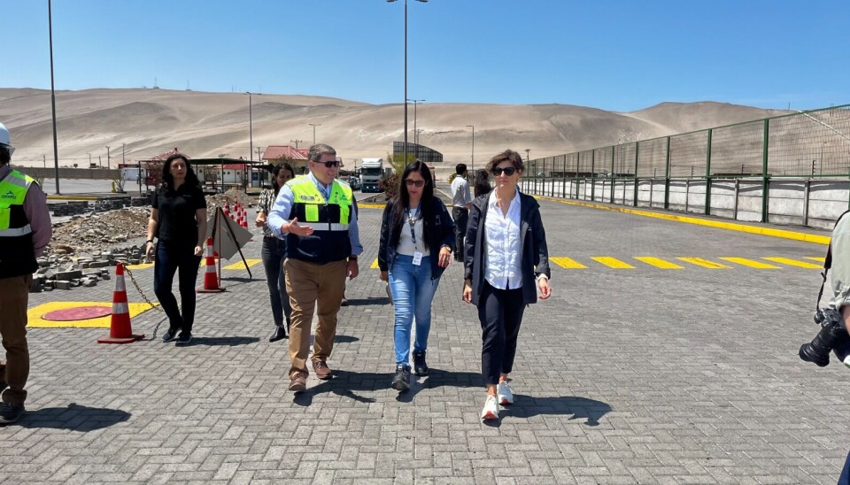 Autoridades portuarias y de gobierno en la visita de inspección al Antepuerto.