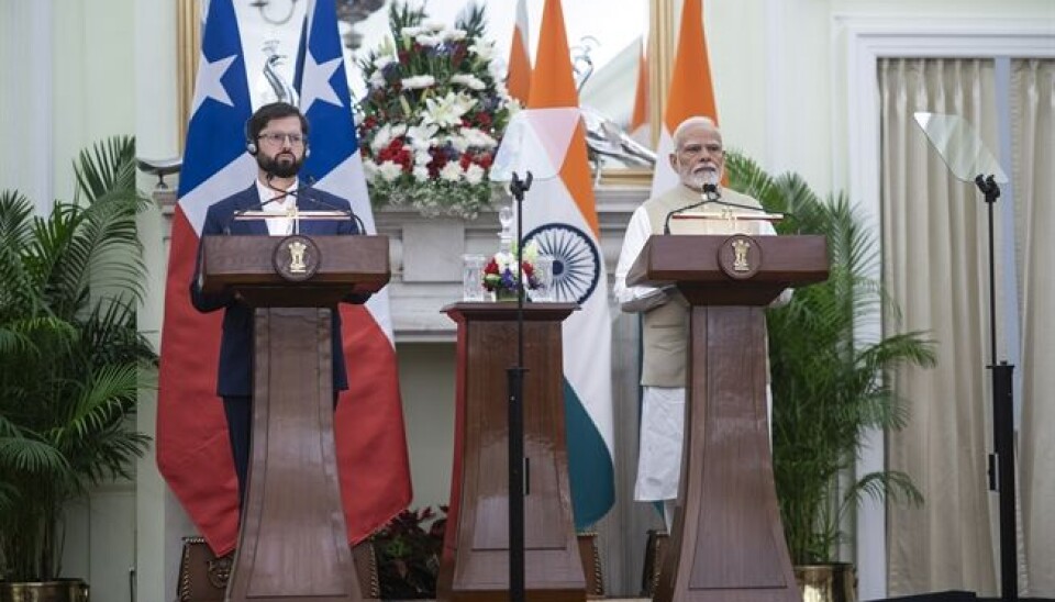 Presidente de la República, Gabriel Boric Font, y el Primer Ministro de India, Narenda Modi.