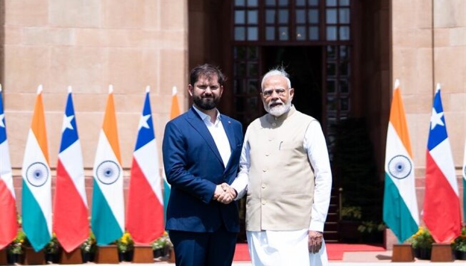 Presidente de la República, Gabriel Boric Font, y el Primer Ministro de India, Narenda Modi.