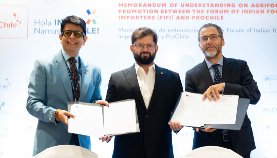 El presidente Gabriel Boric estuvo presente en la firma del acuerdo.