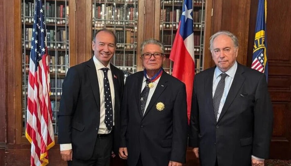 Iván Marambio, Robert Palaima y Juan Gabriel Valdés.
