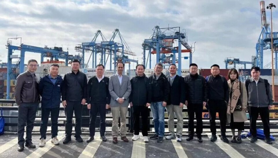 Representantes de Euroports en su visita al terminal portuario.