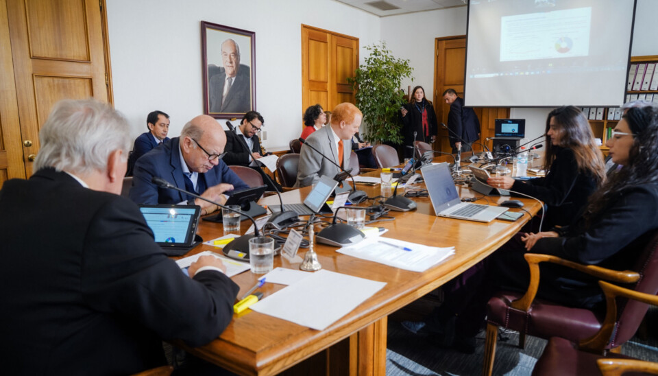 Integrantes de la comisión del Senado junto a la subsecretaria Claudia Sanhueza.