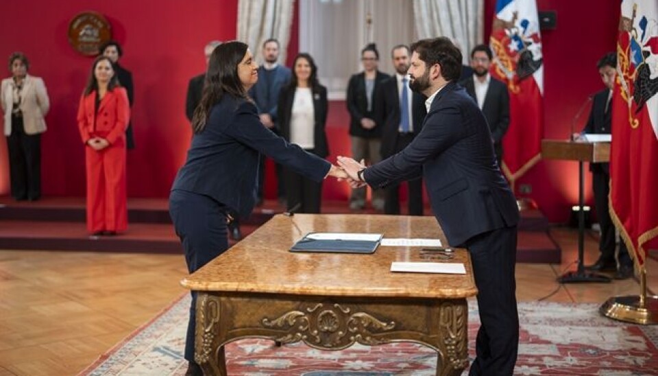 El presidente Gabriel Boric en el nombramiento de la nueva ministra de Agricultura.