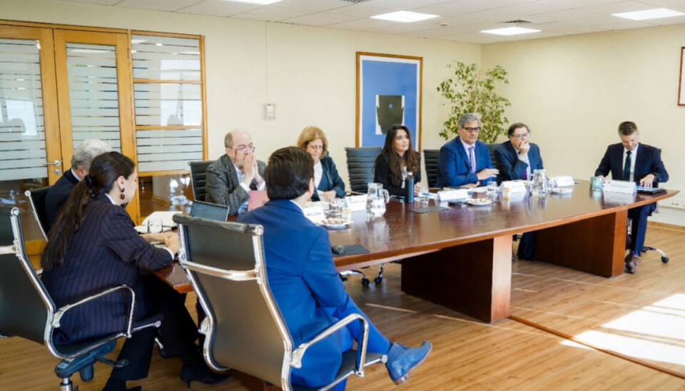 Autoridades participantes de la reunión junto a la subsecretaria Claudia Sanhueza.