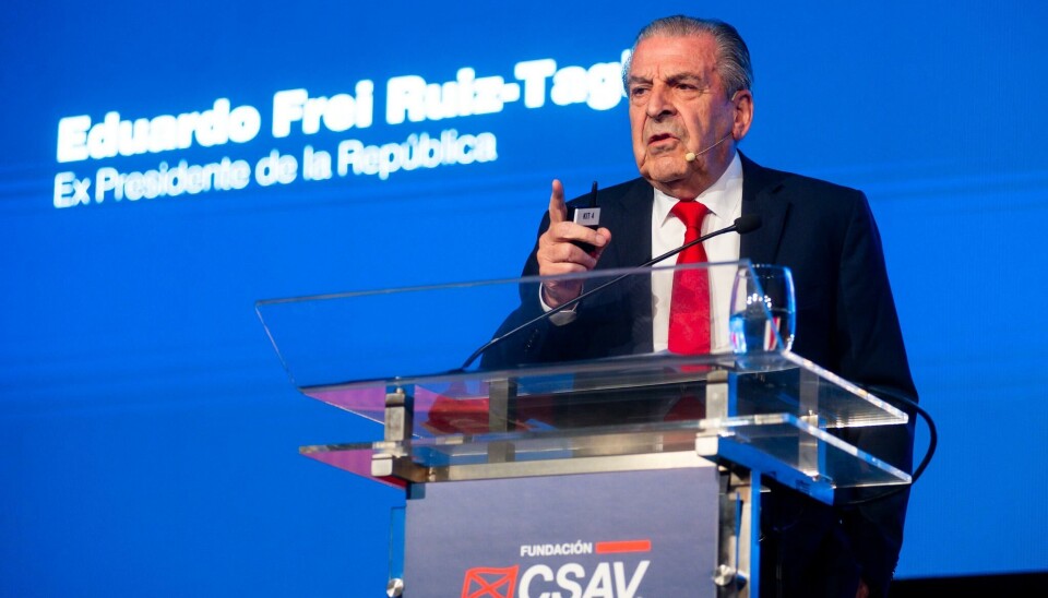 Eduardo Frei, expresidente de la República, durante su exposición.